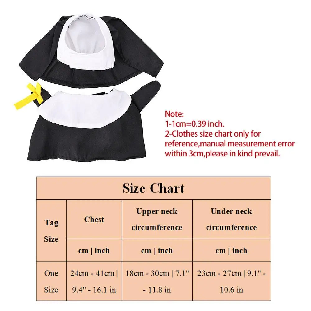 Pet Costume Cute Cosplay Set Halloween Dog Clothes Pet Nun Costume Breathable Nun Cloak Pet Supplies DIY Novelty Dog Dress