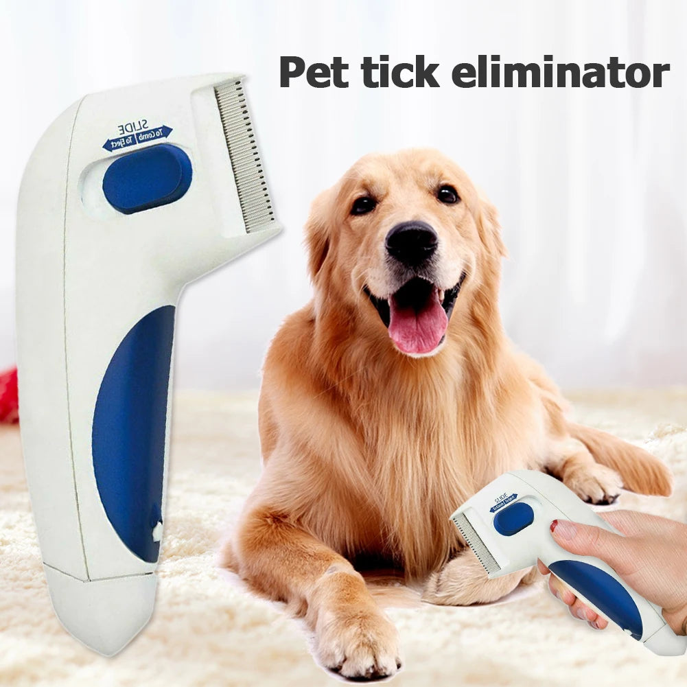 1Pc Pet Licke Electric Tick Remover Comb Safety Tool for Dogs Cats and Pets To Kill Fleas Hair Lice Killer Cleaning Brush