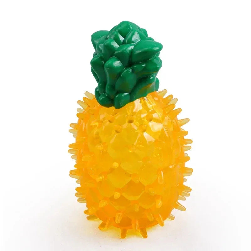 Pet Cooling Chew Toy Reusable Dog Cat Toy Teething Summer Cooling Watermelon Pineapple Lemon Durable Ice Frozen Fruit Shape Toys