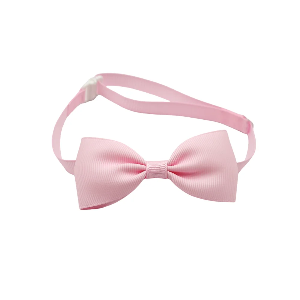 (10 pieces/lot) Fashion Bow Tie For Dogs Adjustable Neck Tie For Cat Solid Colors Puppy Grooming Accessories Pet Supplies