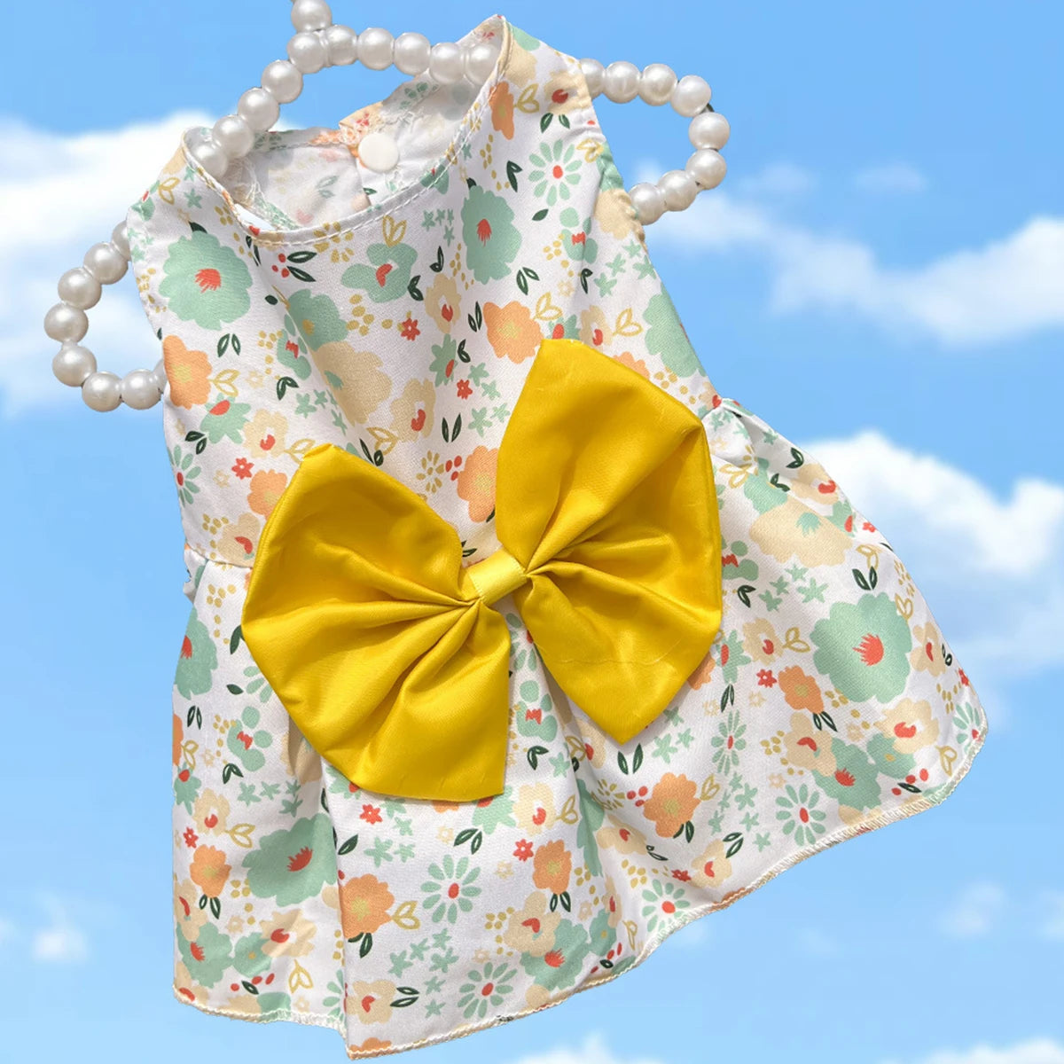 Small Dog Dress Summer Cooling Dog Clothes for Small Dog Clothing Cute Flower Cat Dress Bowknot Clothes for Pet Dress Cat Cloth