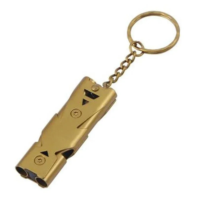 Bird Training Supplies Metal Birds Ultrasonic Whistle Stainless Steel Shock Outdoor Double Hole Whistle Feeding Annunciator