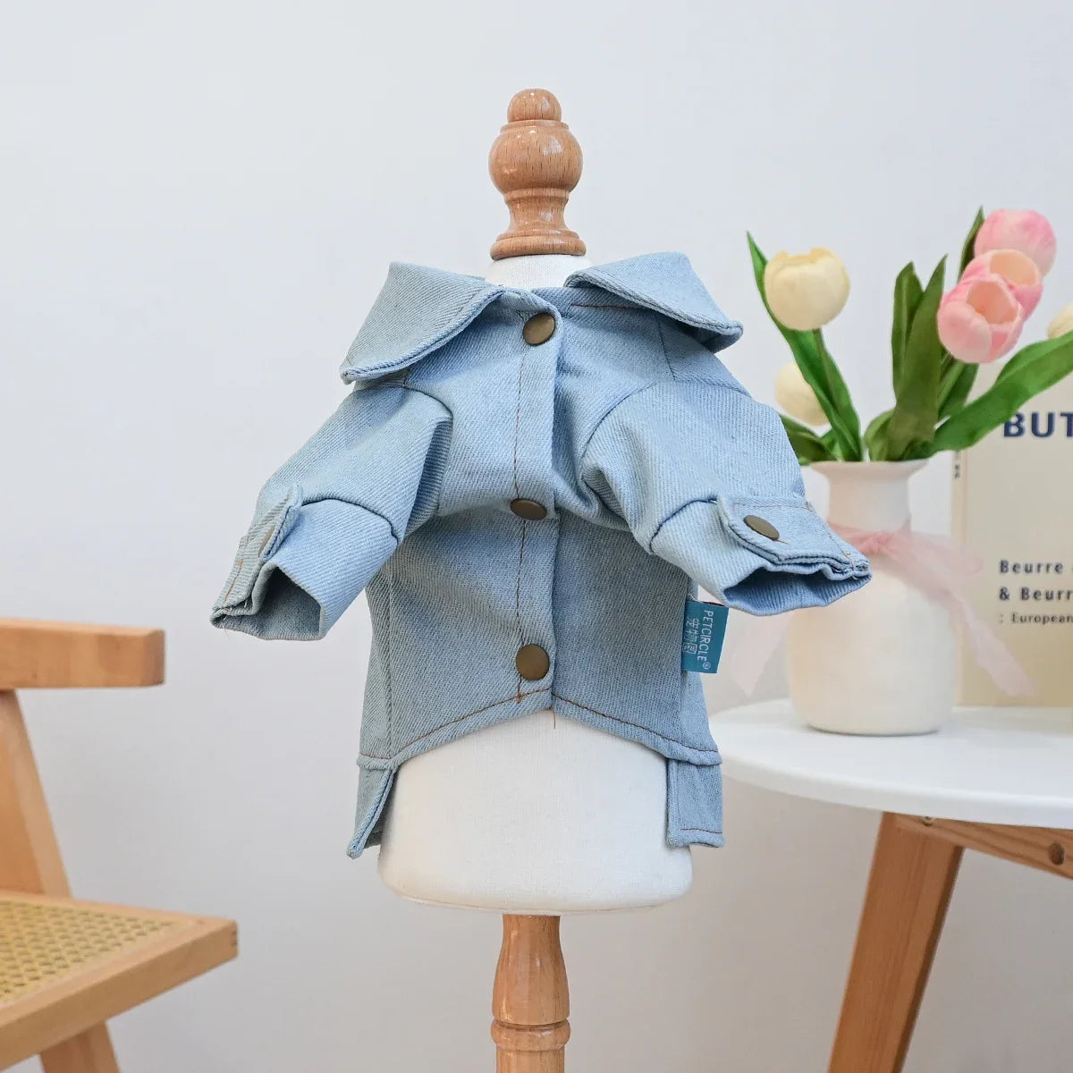 Little Princess Bow Clothes, Pink Embroidered Sleeveless Vest, Dog Clothes, Kitten Anti-hair Loss, Tractable Bipedal Clothes