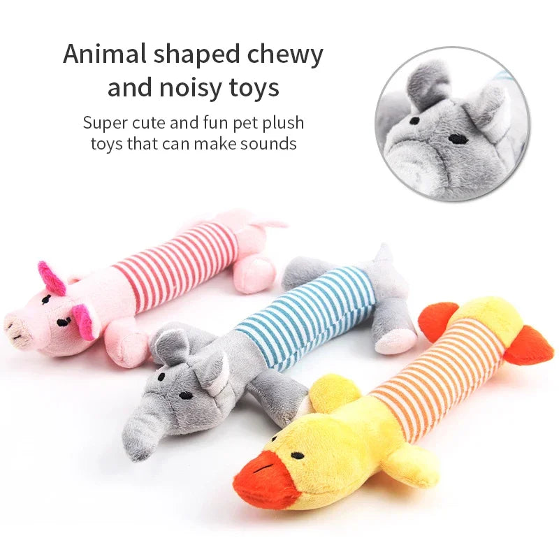 Pet Dog Toy Squeak Plush Toy For Dogs Supplies Fit for All Puppy Pet Sound Funny Durable Chew Molar Cute Pets Supplies