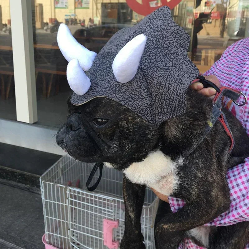 Triceratops Dinosaur Costume Hats For Cats Hat For Dog Dinosaur Triceratops Bulldog Hat Cap Dog Cap Pet Headgear Costume Dog Hat