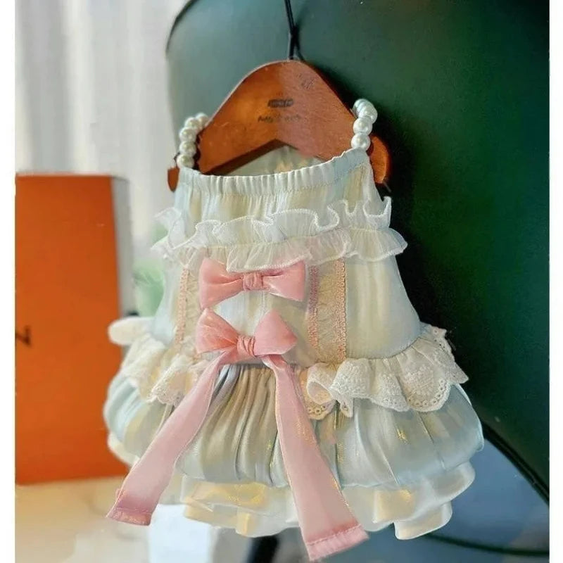 Puppy Princess Camisole Dress With Cute Vest Suit, Comfortable Pet Clothes For Casual & Festive Occasions Couple Outfits For Dog