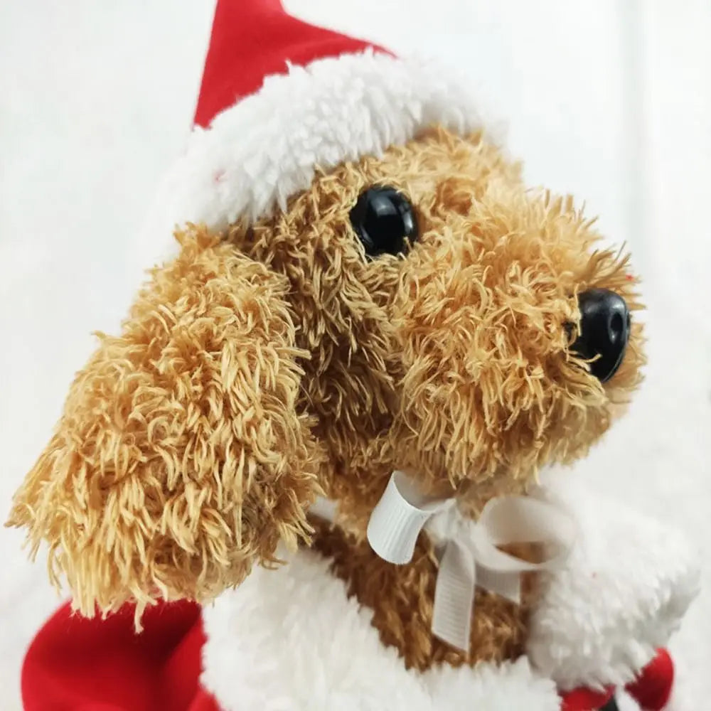 Cute Cosplay Santa Christmas with Cap Pet Costume Dog Hoodies Dog Suit