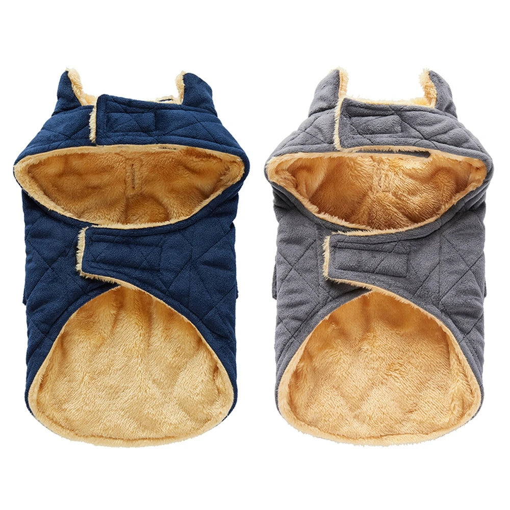 Autumn Winter Pet Coat With Pocket Puppy Vest Jacket Thicken Warm Dog Cold Weather Outfit for Chihuahua Yorkie Small Medium Dogs
