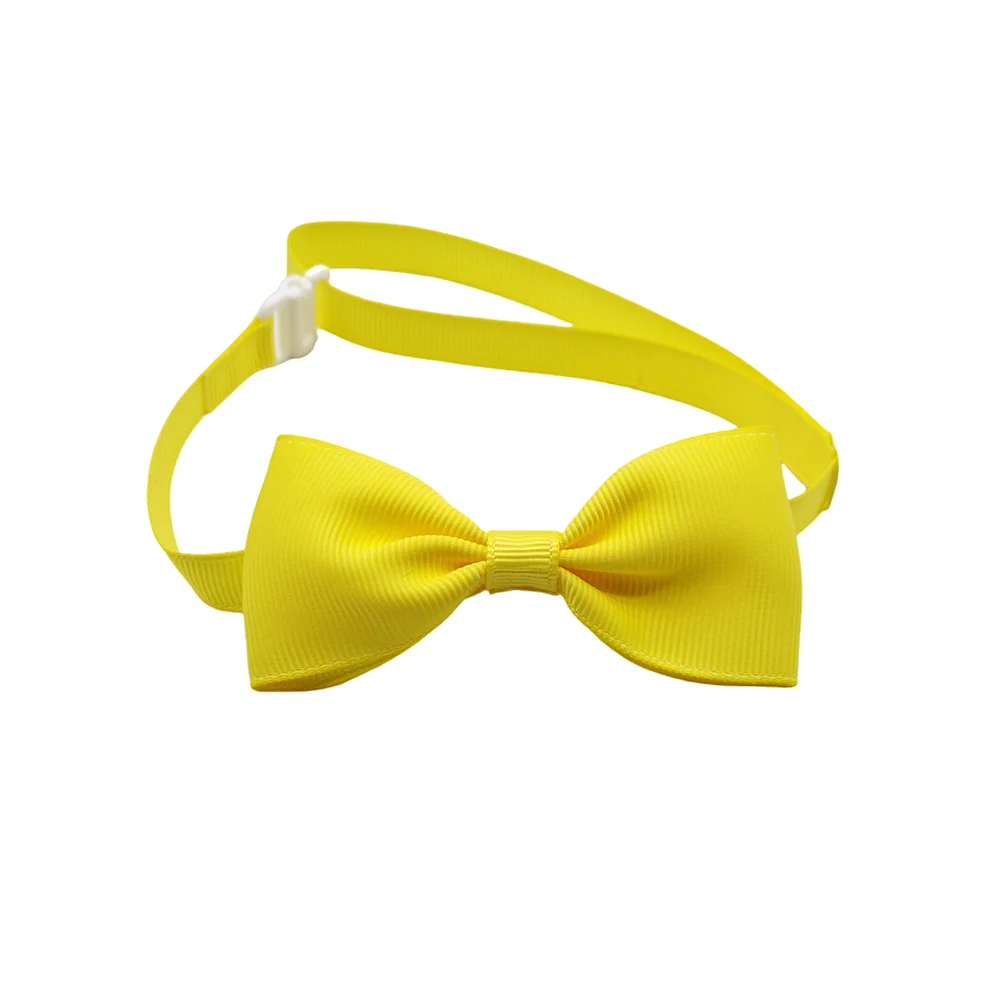 (10 pieces/lot) Fashion Bow Tie For Dogs Adjustable Neck Tie For Cat Solid Colors Puppy Grooming Accessories Pet Supplies