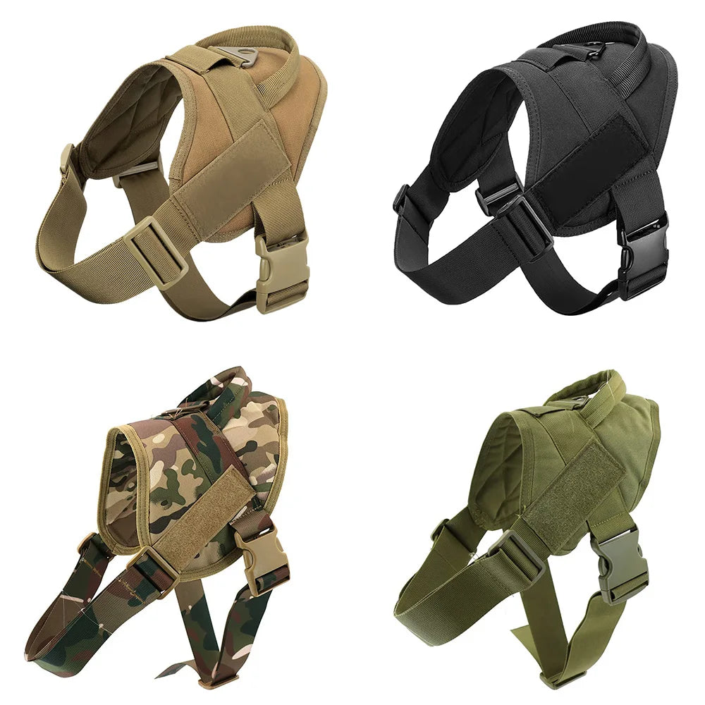 Tactical Dog Vest Training Military Patrol Service Dog Harness Adjustable Nylon Dog Harness with Handle Dog Summer Clothes