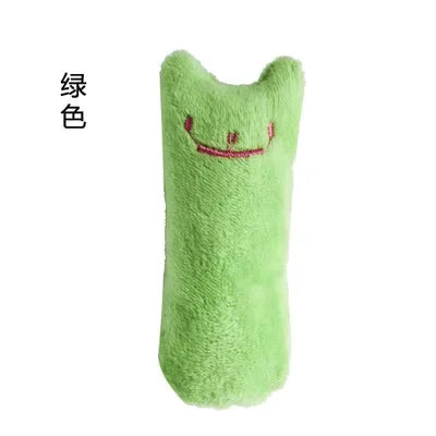 Teeth Grinding Catnip Toys Cute Funny Interactive Plush Teeth Grinding Relaxation Toy Cat Chewing Vocal Bite-resistant Pet Toys