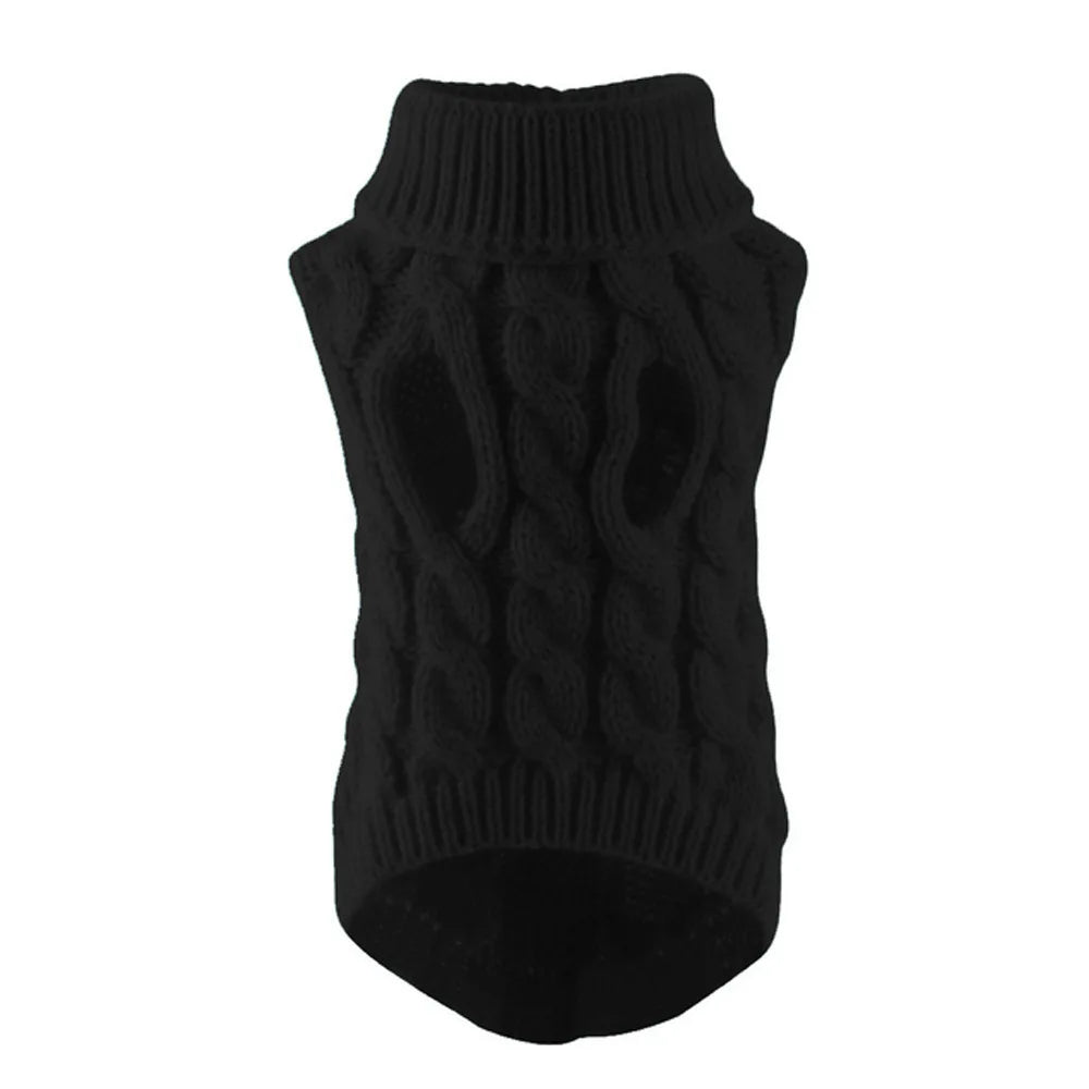 New Pet Small Pet Dog Clothes Sweater Fashion Autumn Winter Solid Fried Dough Twists Knitting Warm Comfort Clothing Wholesale