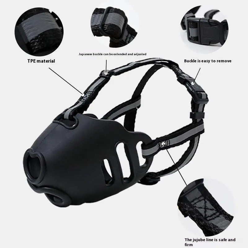 Pet Breathable Adjustable Muzzle Guard Against Biting And Barking Medium And Large Dog Mask Anti-barking Muzzle For Pet