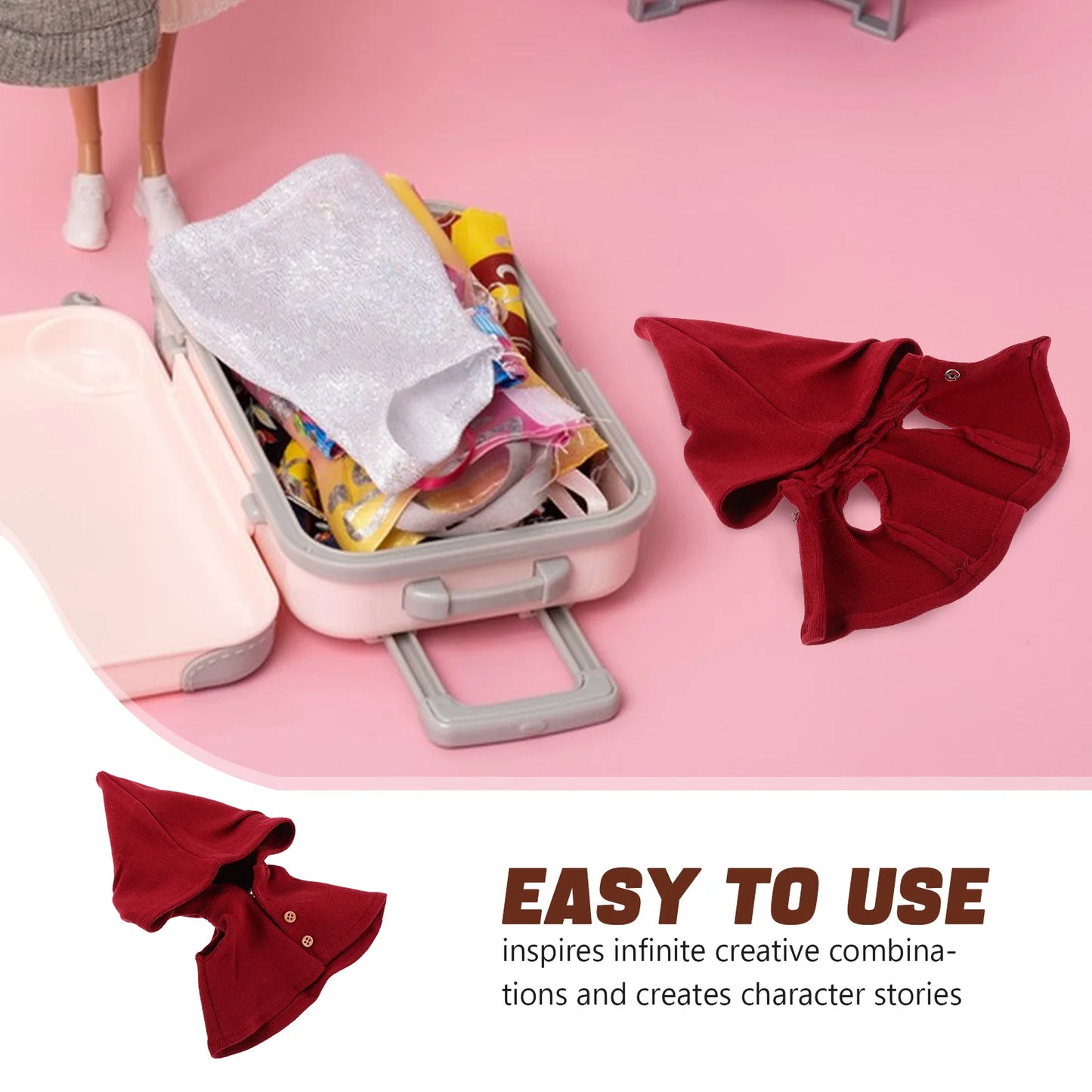 Doll Clothing Wizard Robe For Doll Christmas Elf Costume Halloween Cosplay Clothing Dress Up Accessories For 17cm Figure Decor