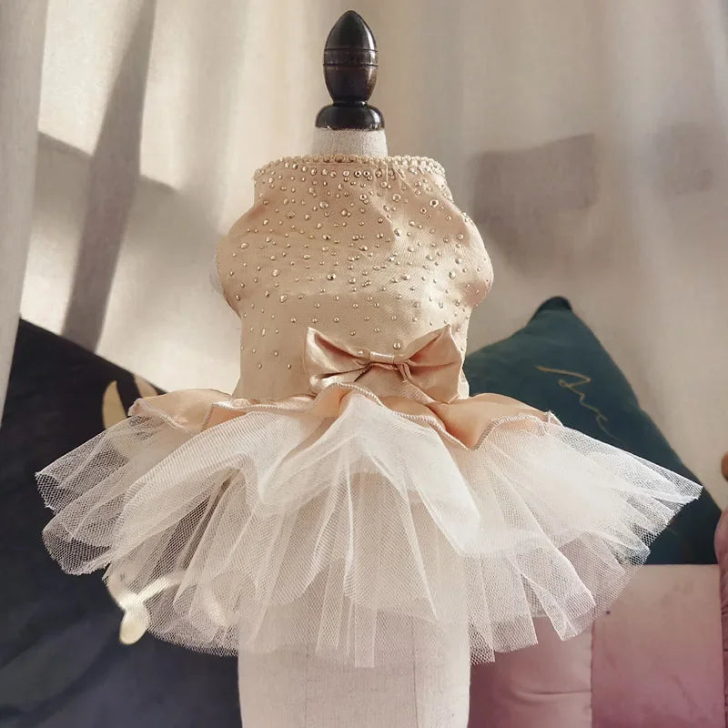 Summer Pet Clothes Dot Dog Dress For Dogs Skirt Summer Princess Dog Wedding Dresses York Clothes For Dogs Skirts Pet Cat Dress