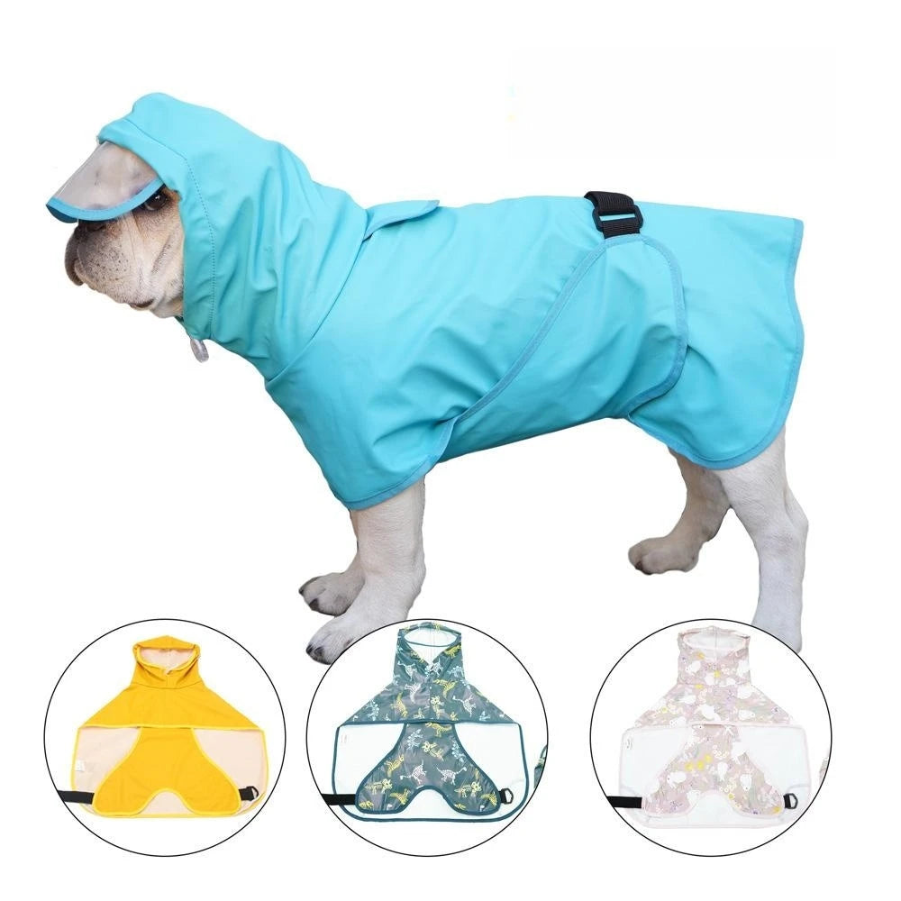 Teddy Cgi Golden Dog Clothes Egg Olk Man PU Waterproof Jacket Dog Raincoat Pet Supplies Waterproof Outdoor