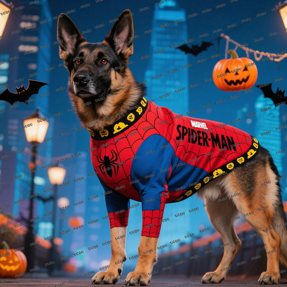 Disney Marvel Spider-Man Pattern Pet Short Sleeve Halloween Party Pet Clothing Cute Cartoon Small/Big Dog Clothing