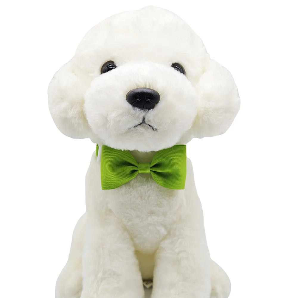 (10 pieces/lot) Fashion Bow Tie For Dogs Adjustable Neck Tie For Cat Solid Colors Puppy Grooming Accessories Pet Supplies