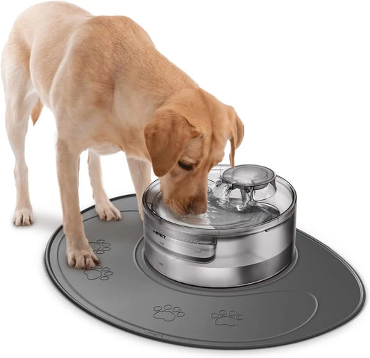 Waterproof Silicone Dog Food Mat for DF10 Dog Fountain, Slip Resistant Dishwasher Safe Pet Feeding Mat,(28" x 21.26")