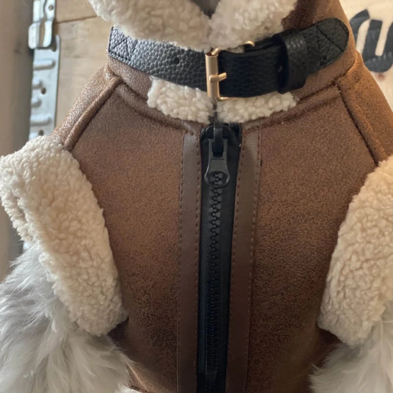 Pet Autumn Winter Velvet Sleeveless Vest Fur One-piece Coat Teddy Schnauzer Bichon Dog Thick VestPuppy Clothes for Small Dogs