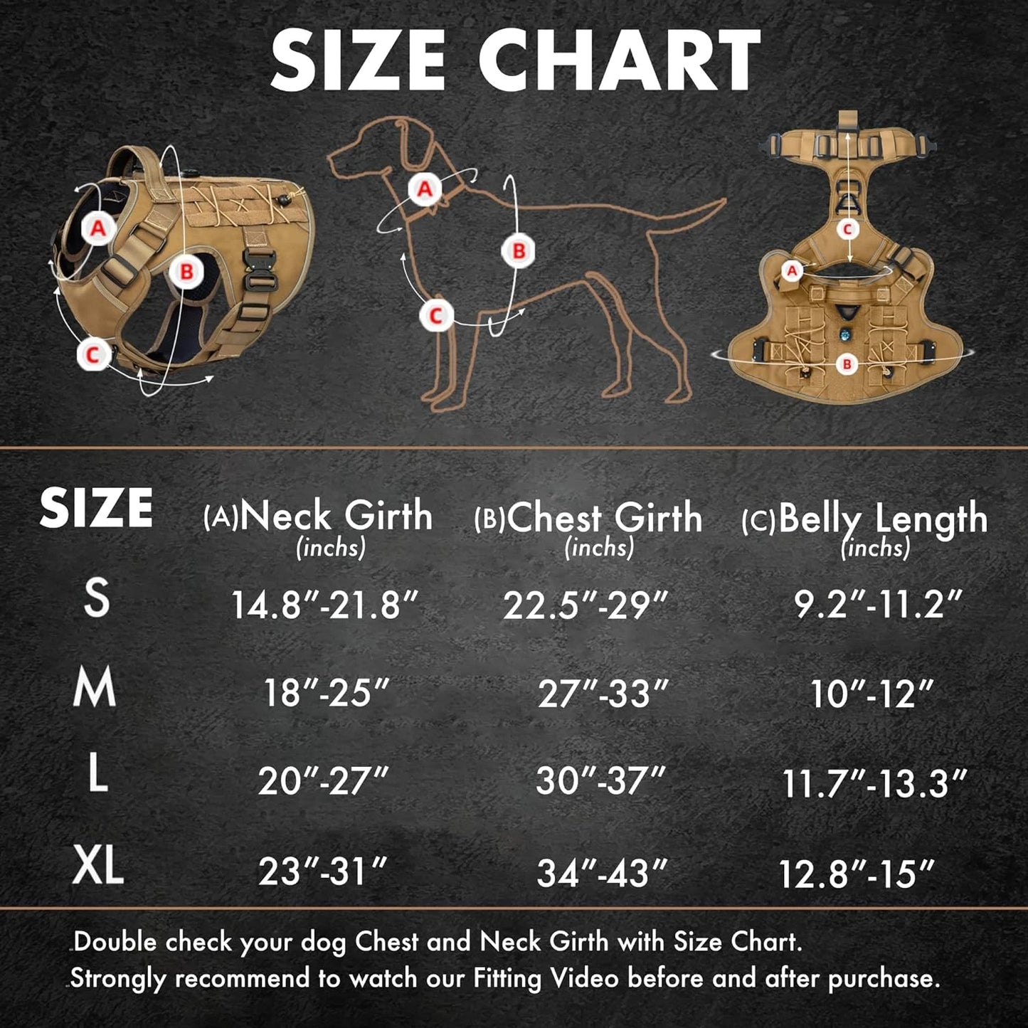 Tactical Dog Harness,  two Metal Buckle Heavy Duty Dog Harness with Do Not Pet nameplate Patch, Reflective Military Dog Harness