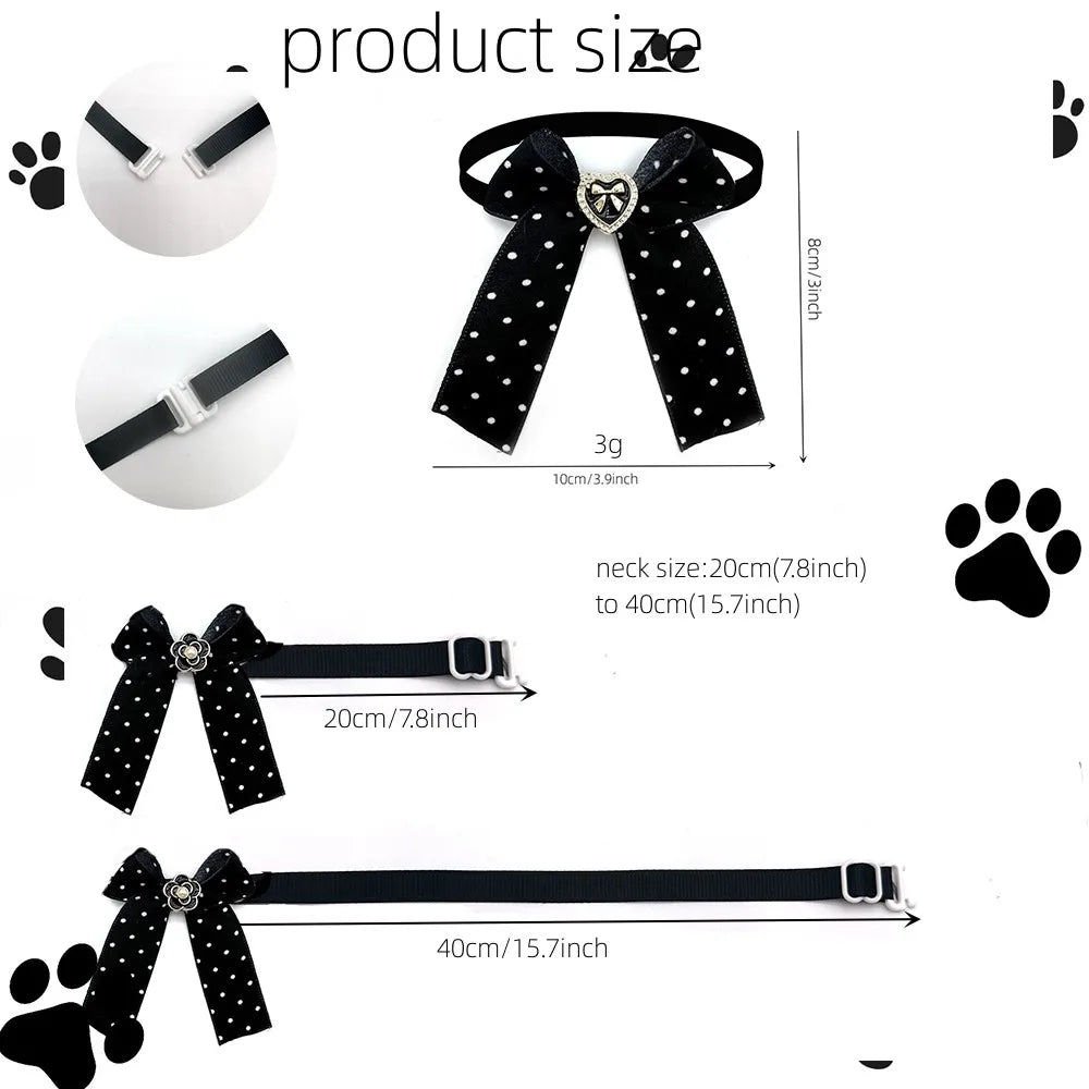 50/100 Pcs Delicate Dog Puppy BowTie Pet Dog Bowtie Polka Dot Style Neckties for Dogs Pets Grooming Accessories Pet Decoration