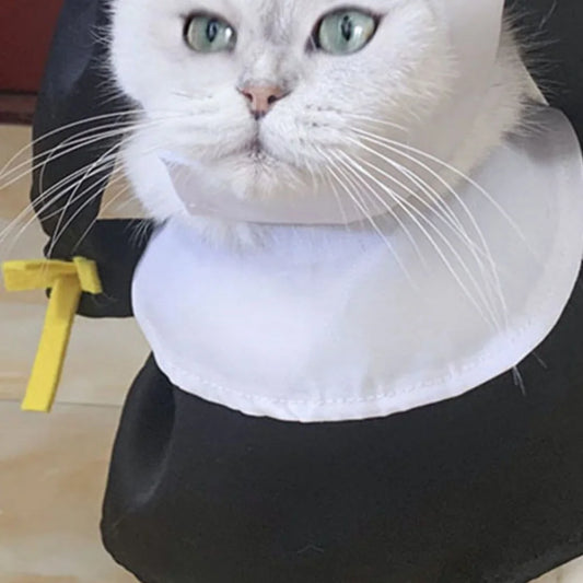 Pet Costume Cute Cosplay Set Halloween Dog Clothes Pet Nun Costume Breathable Nun Cloak Pet Supplies DIY Novelty Dog Dress