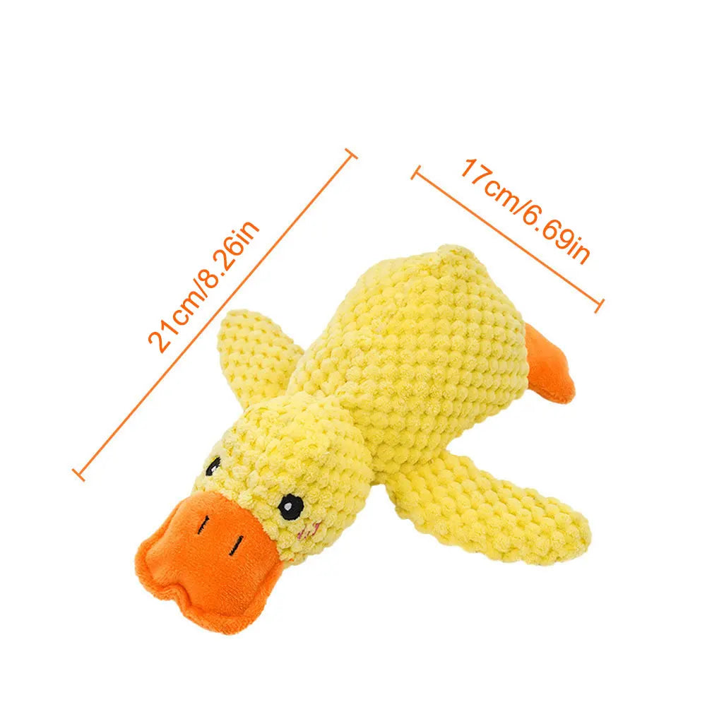 Dog Calming Duck Pet Plush Toy with Quacking Sound Calming Duck Dog Toy Pillow Toy Dog Stuffed Animals Chew Toy for Dogs