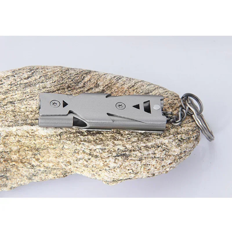 Bird Training Supplies Metal Birds Ultrasonic Whistle Stainless Steel Shock Outdoor Double Hole Whistle Feeding Annunciator