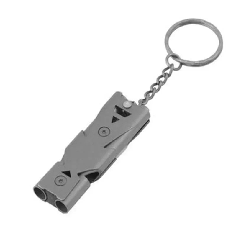 Bird Training Supplies Metal Birds Ultrasonic Whistle Stainless Steel Shock Outdoor Double Hole Whistle Feeding Annunciator