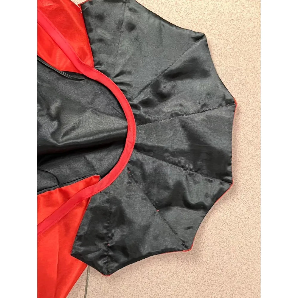 Halloween cat and dog vampire costume, Halloween pet cape devil costume adjustable red black cape