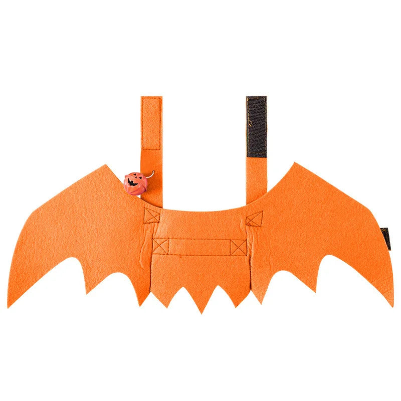 Halloween Pet Costume Bat Wings With Bell, Cute Dog Cat Bat Costume Outfit For Halloween Party, Vampire Devil Puppy Kitten Cloth