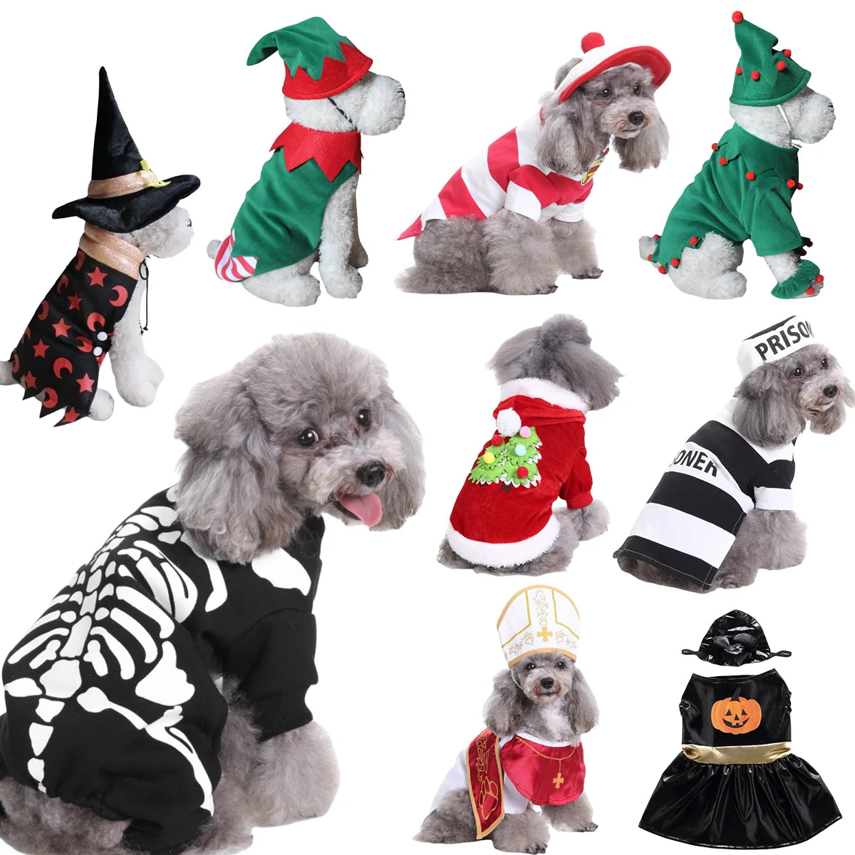 Striped Pet Sweater Outfit - Thick Warm Costume for Puppy Cat, Cozy Indoor & Winter Walking Gear