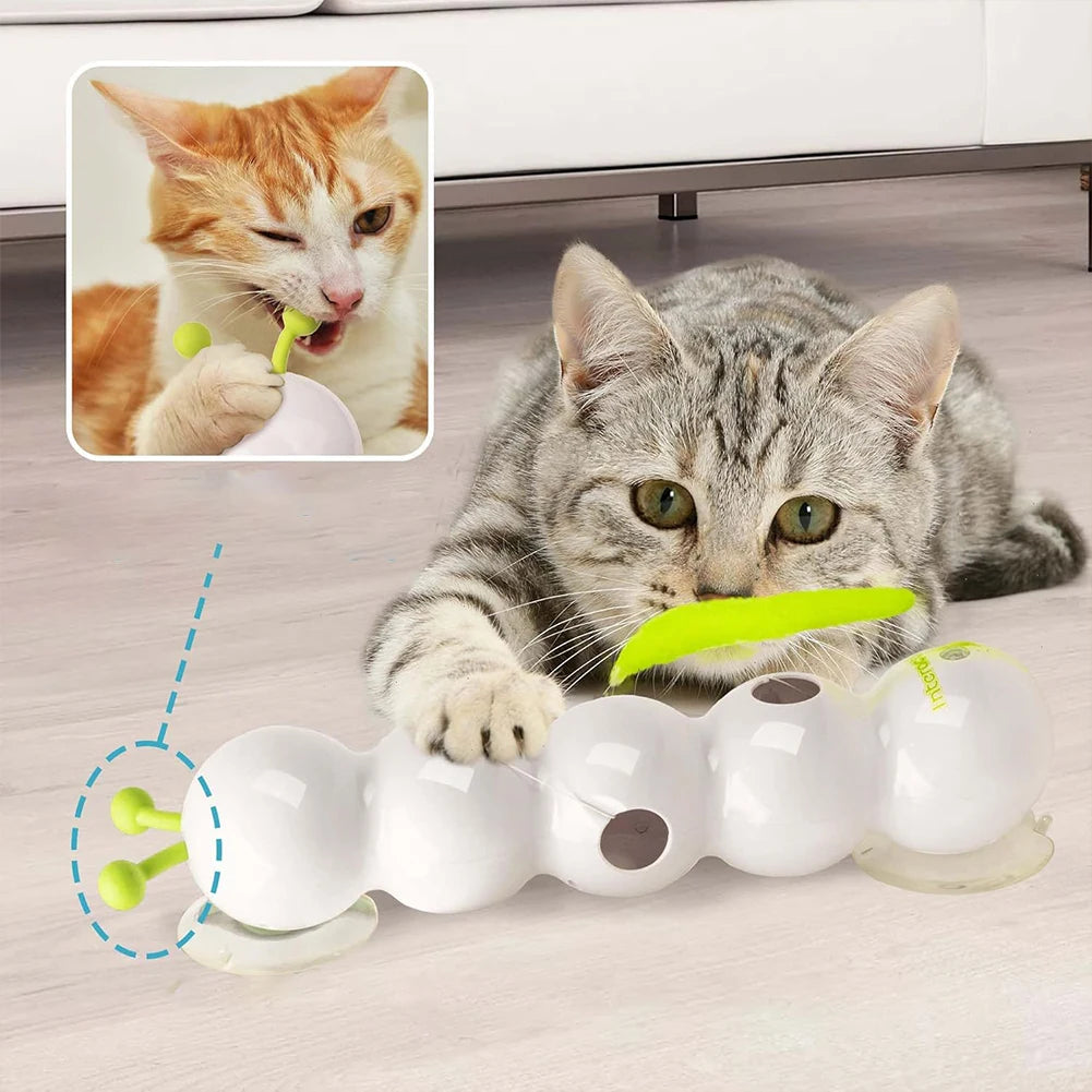 Electric Cat Toy Intelligent Sensing Automatic Cat Teasing Caterpillar Burrowing Mouse Hitting The Ground Cat Stick Cat Supplies