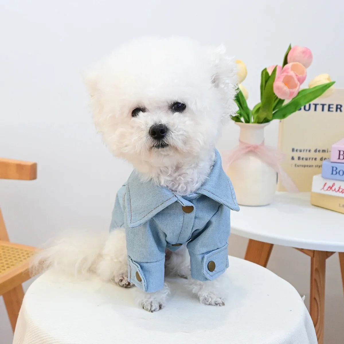 Little Princess Bow Clothes, Pink Embroidered Sleeveless Vest, Dog Clothes, Kitten Anti-hair Loss, Tractable Bipedal Clothes