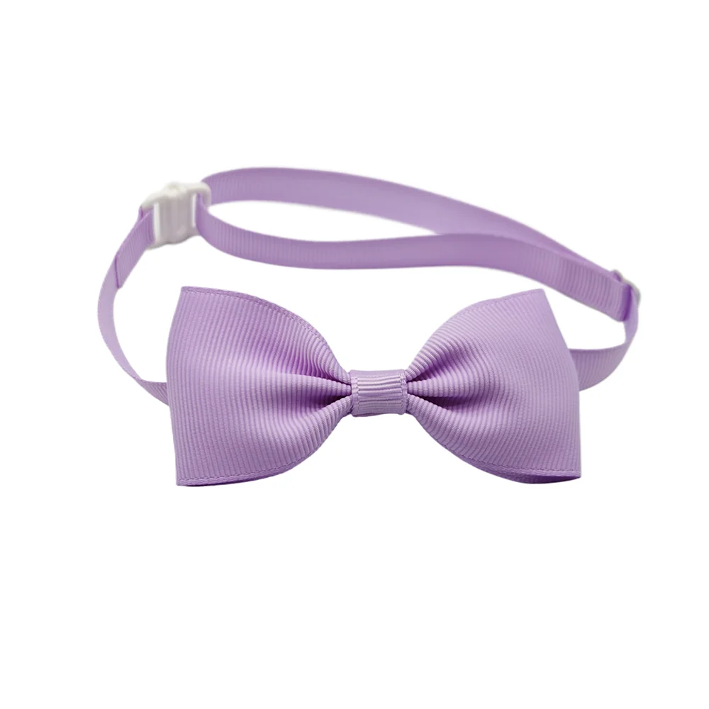 (10 pieces/lot) Fashion Bow Tie For Dogs Adjustable Neck Tie For Cat Solid Colors Puppy Grooming Accessories Pet Supplies