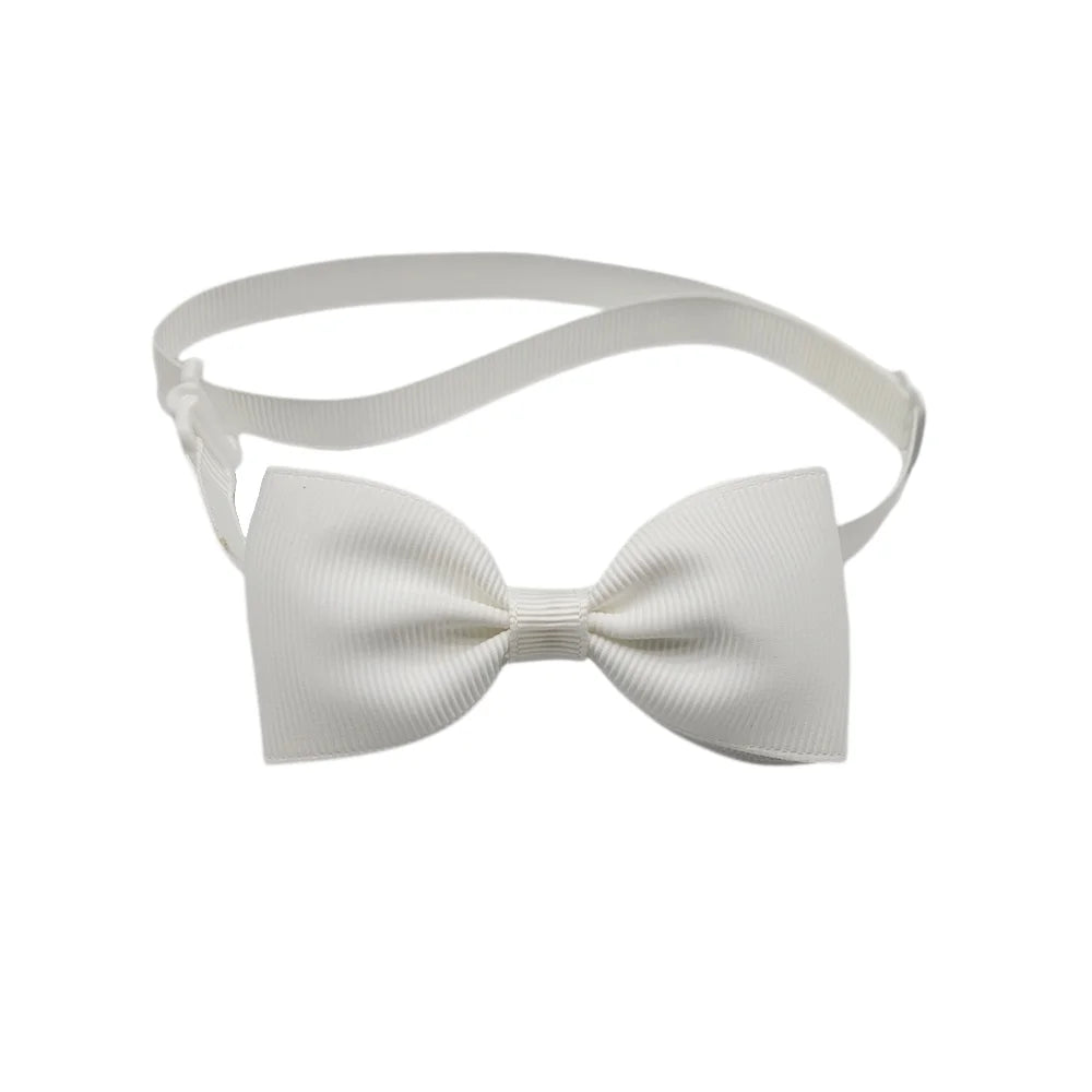 (10 pieces/lot) Fashion Bow Tie For Dogs Adjustable Neck Tie For Cat Solid Colors Puppy Grooming Accessories Pet Supplies