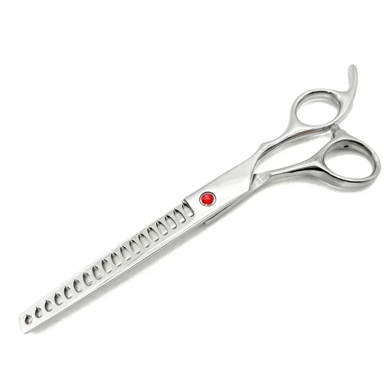 Professional 7 inch dog Grooming Scissors Curved scissors chunking Scissors For pets