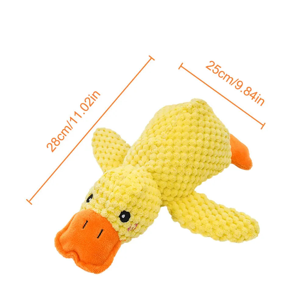 Dog Calming Duck Pet Plush Toy with Quacking Sound Calming Duck Dog Toy Pillow Toy Dog Stuffed Animals Chew Toy for Dogs