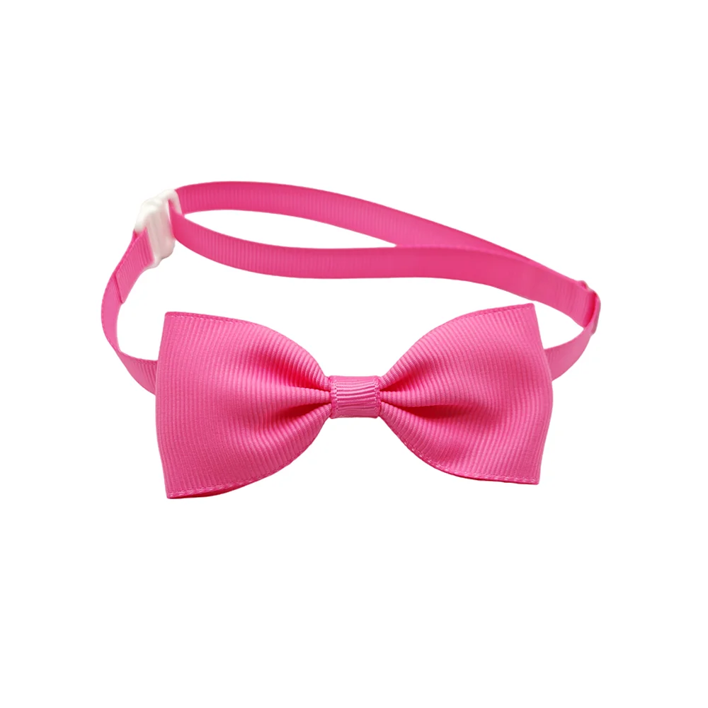 (10 pieces/lot) Fashion Bow Tie For Dogs Adjustable Neck Tie For Cat Solid Colors Puppy Grooming Accessories Pet Supplies
