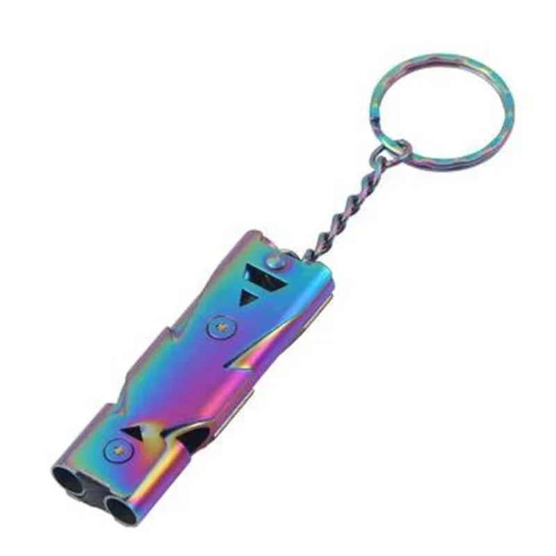 Bird Training Supplies Metal Birds Ultrasonic Whistle Stainless Steel Shock Outdoor Double Hole Whistle Feeding Annunciator