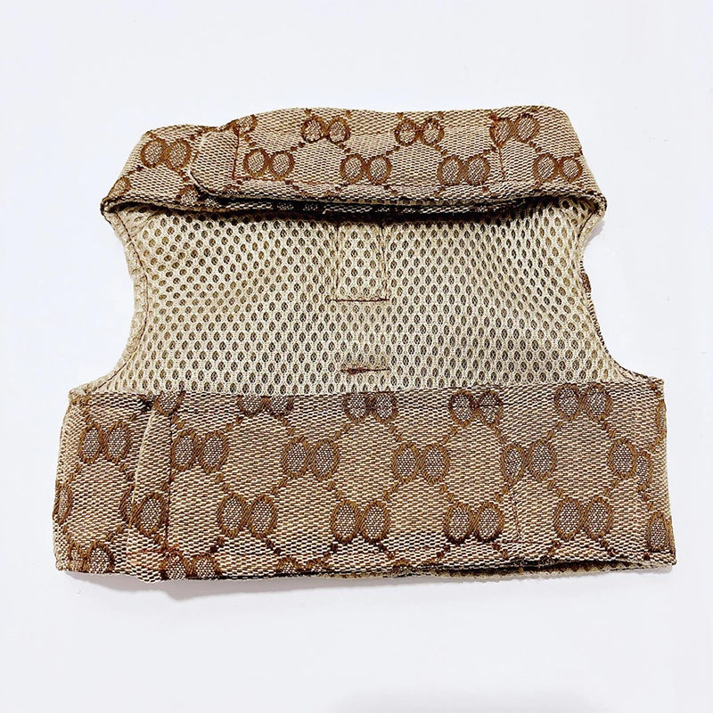 Pet Couple Clothing Designer Luxury Women Dog Dress Men Dog Chest Back Vest Puppy Clothes Beautiful Skirt Traction Rope Leash