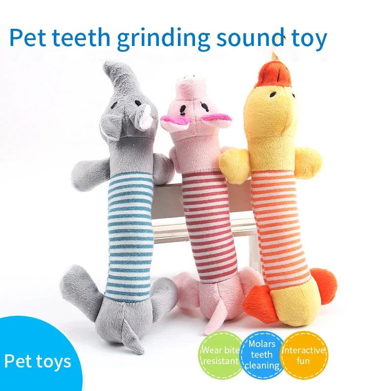 Pet Dog Toy Squeak Plush Toy For Dogs Supplies Fit for All Puppy Pet Sound Funny Durable Chew Molar Cute Pets Supplies