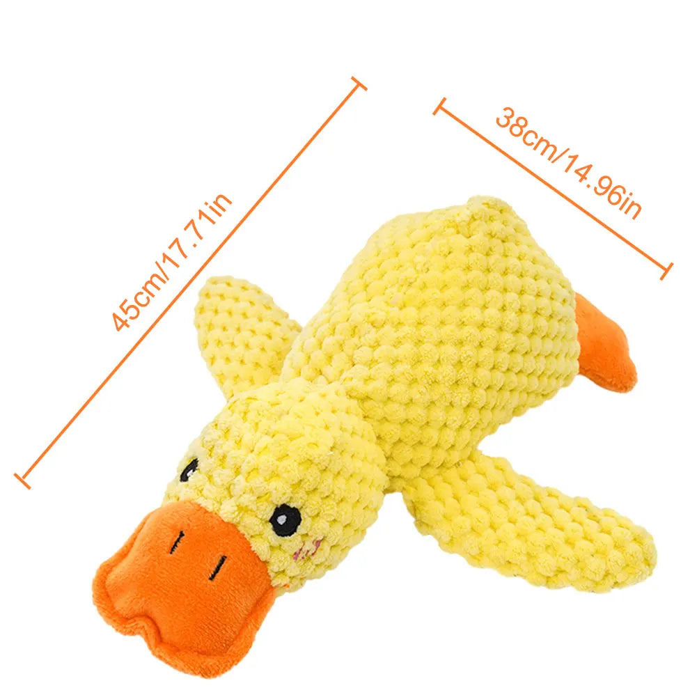 Dog Calming Duck Pet Plush Toy with Quacking Sound Calming Duck Dog Toy Pillow Toy Dog Stuffed Animals Chew Toy for Dogs