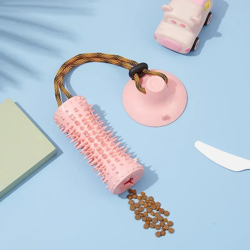 New Pet Dog Toy Ball Suction Cup Leakage Snack Ball Bite Resistance Training Rubber Toy Pet Molar Cleaning Toy