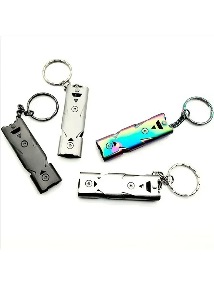 Bird Training Supplies Metal Birds Ultrasonic Whistle Stainless Steel Shock Outdoor Double Hole Whistle Feeding Annunciator