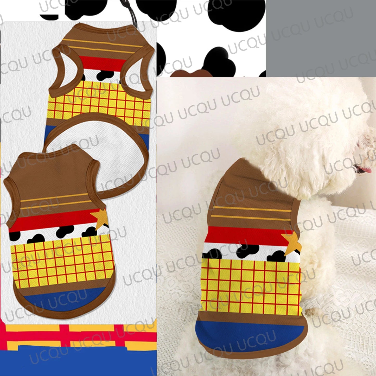 Western Cowboy Woody  Pet Vest Dog and Cat Clothes Space-Themed Outfit for Small to Large Pets Jersey