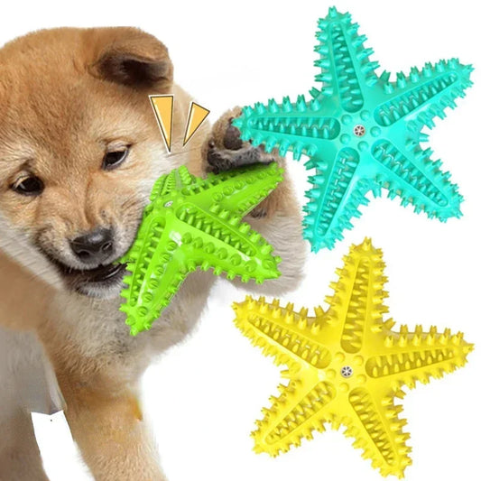 Vocal Starfish Dog Toy Interactive Rubber  For Dog Pet Teeth Oral Cleaning Products Dog Chew Toys Tooth Cleaning Toothbrush