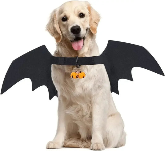Dog Costumes Halloween Bat Wings Cat Pet Clothes Bat Wings Bell Dog Christmas Clothes Felt clothing disfraz halloween perro 강아지옷