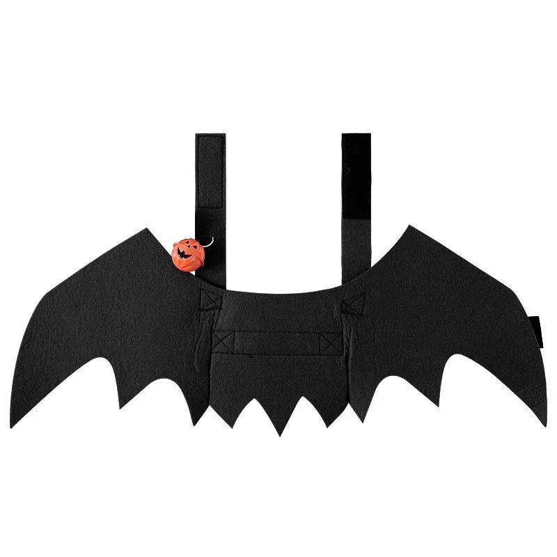 Halloween Pet Costume Bat Wings With Bell, Cute Dog Cat Bat Costume Outfit For Halloween Party, Vampire Devil Puppy Kitten Cloth